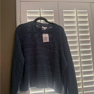 LC Lauren Conrad Deep Blue Knit Top